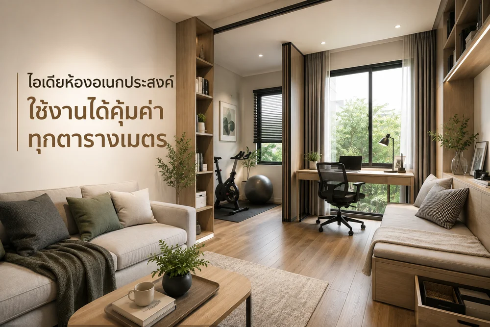 ไอเดียห้องอเนกประสงค์ให้ใช้งานได้คุ้มค่าทุกตารางเมตร